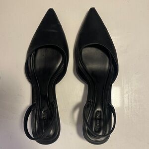 Open Edit Black Pointed Heels